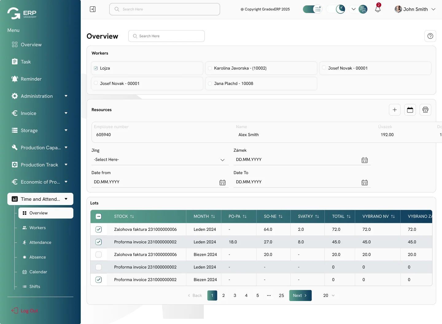 GradexERP — Attendance and payroll