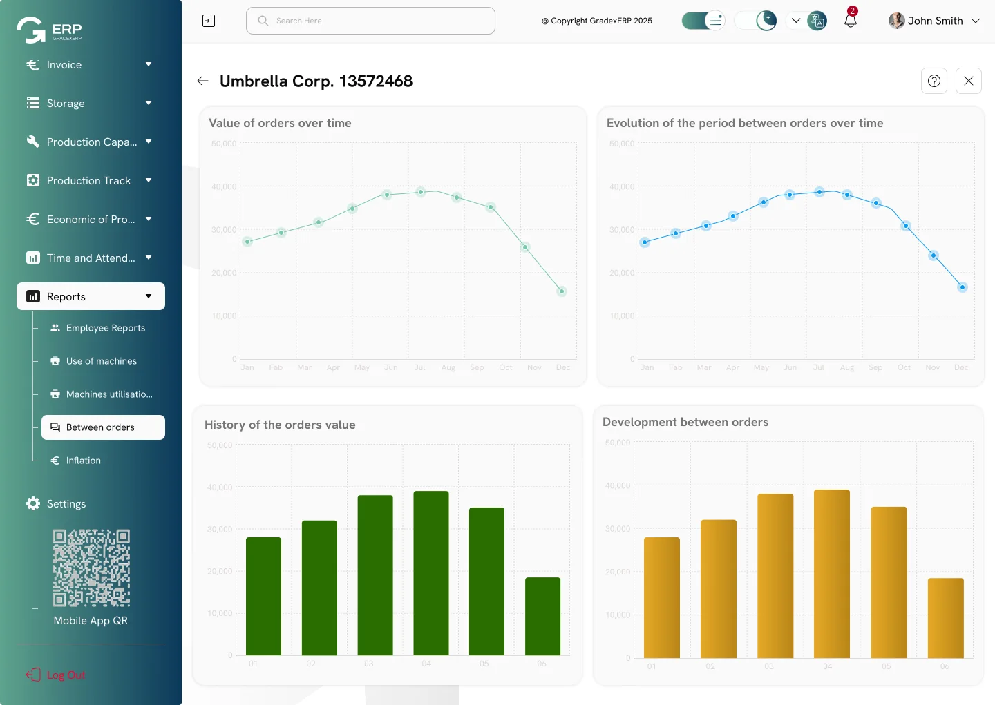 GradexERP — Reports and Power BI